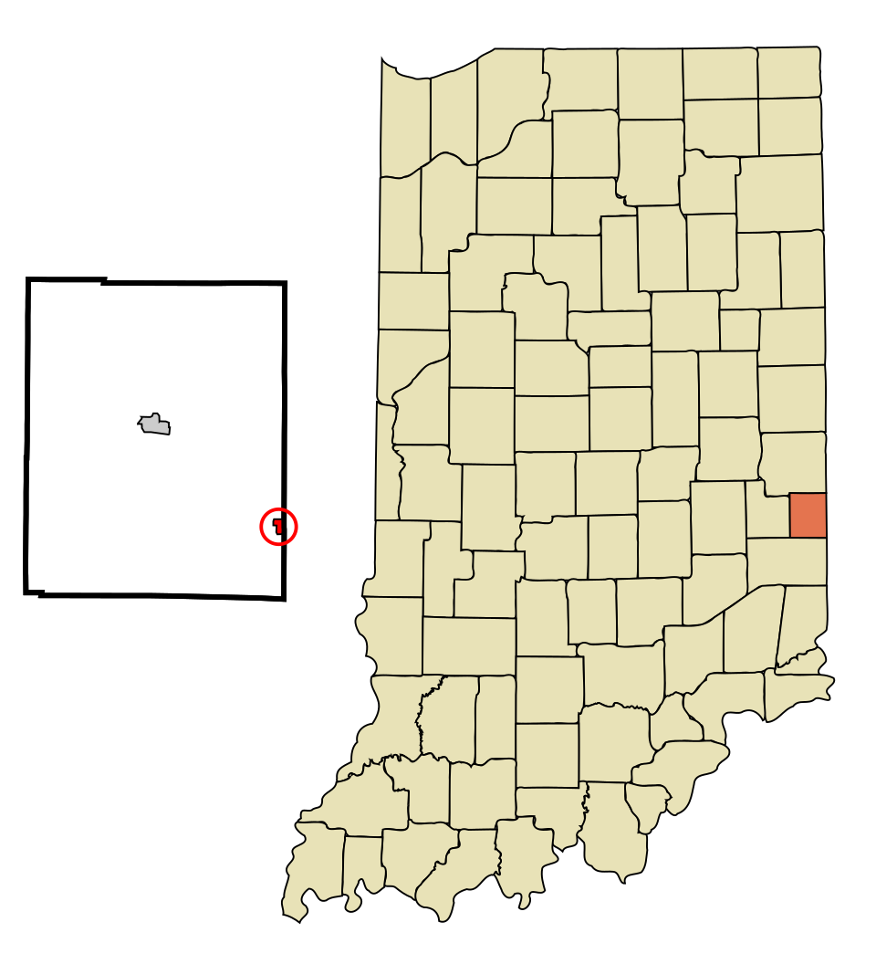 Locator map of West College Corner