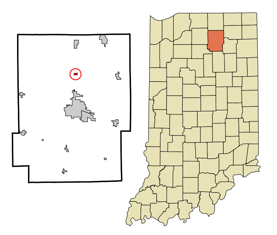 Locator map of Leesburg
