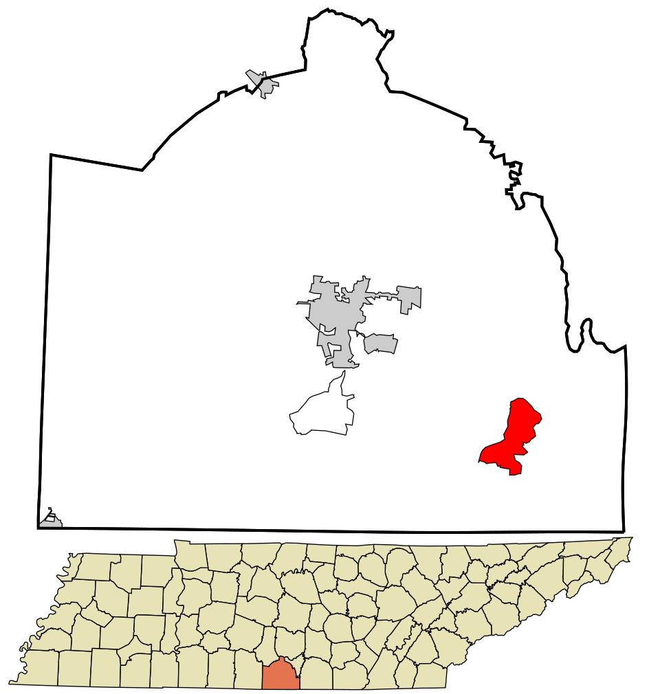 Locator map of Flintville