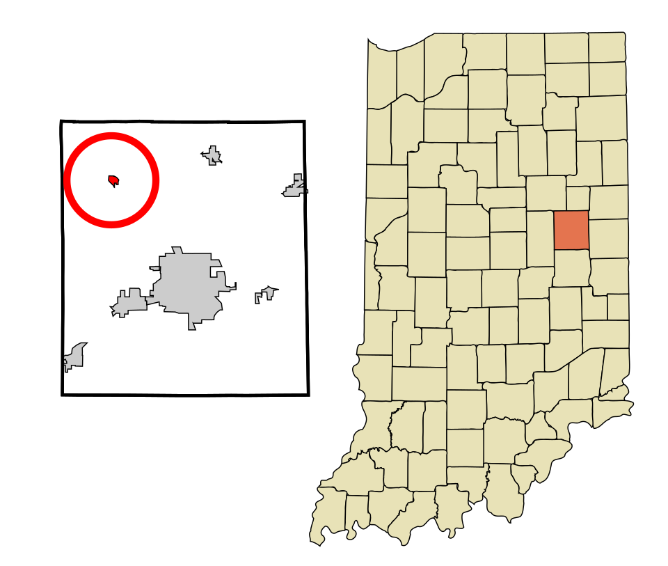 Locator map of Gaston