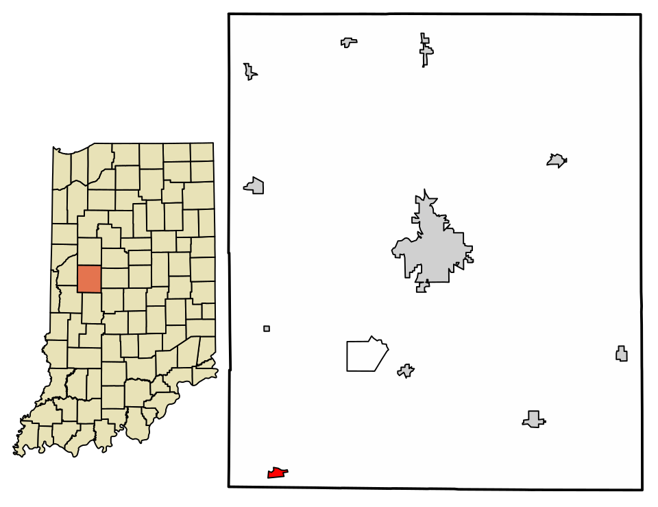 Locator map of Waveland