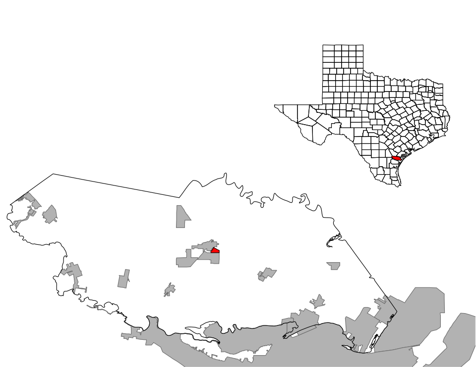 Locator map of Rancho Chico