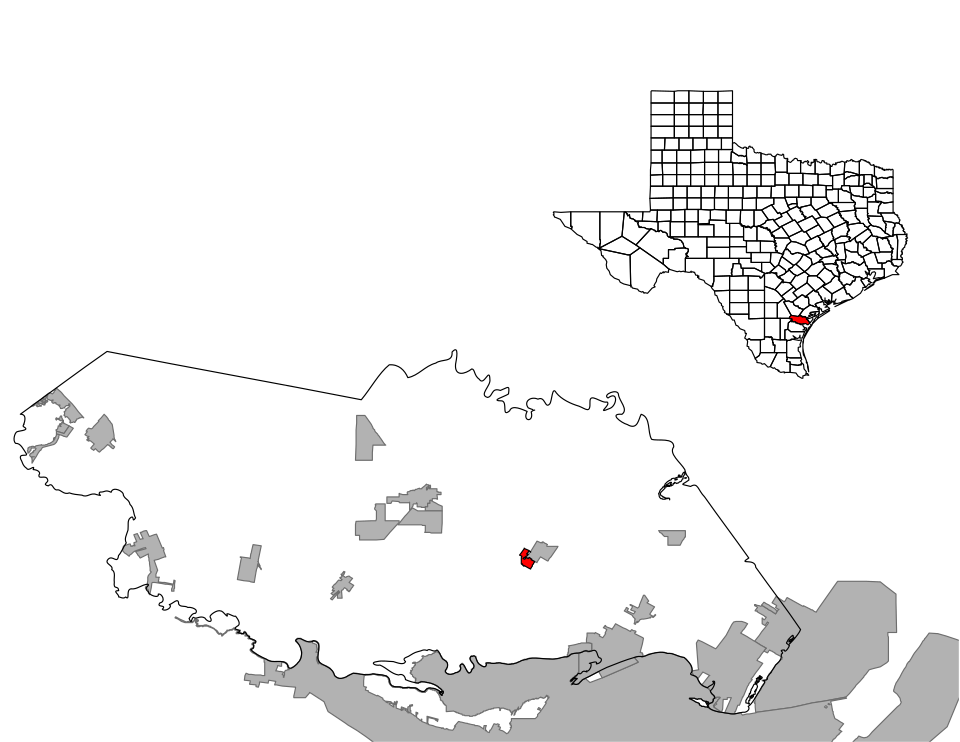 Locator map of Taft Southwest