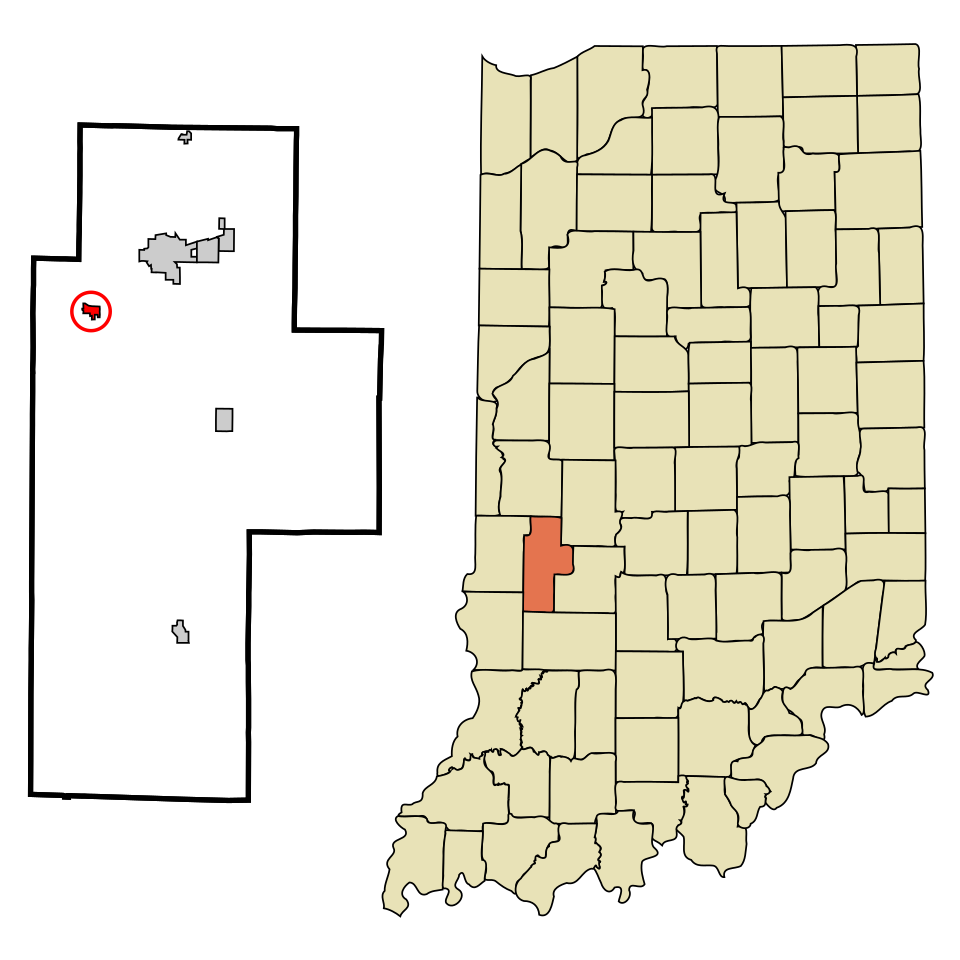 Locator map of Staunton