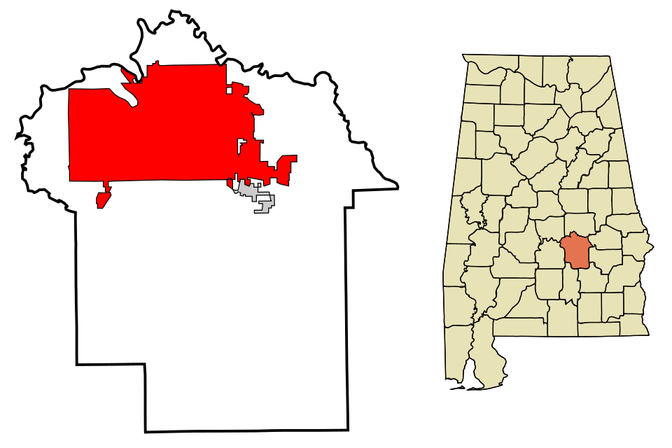 Locator map of Montgomery