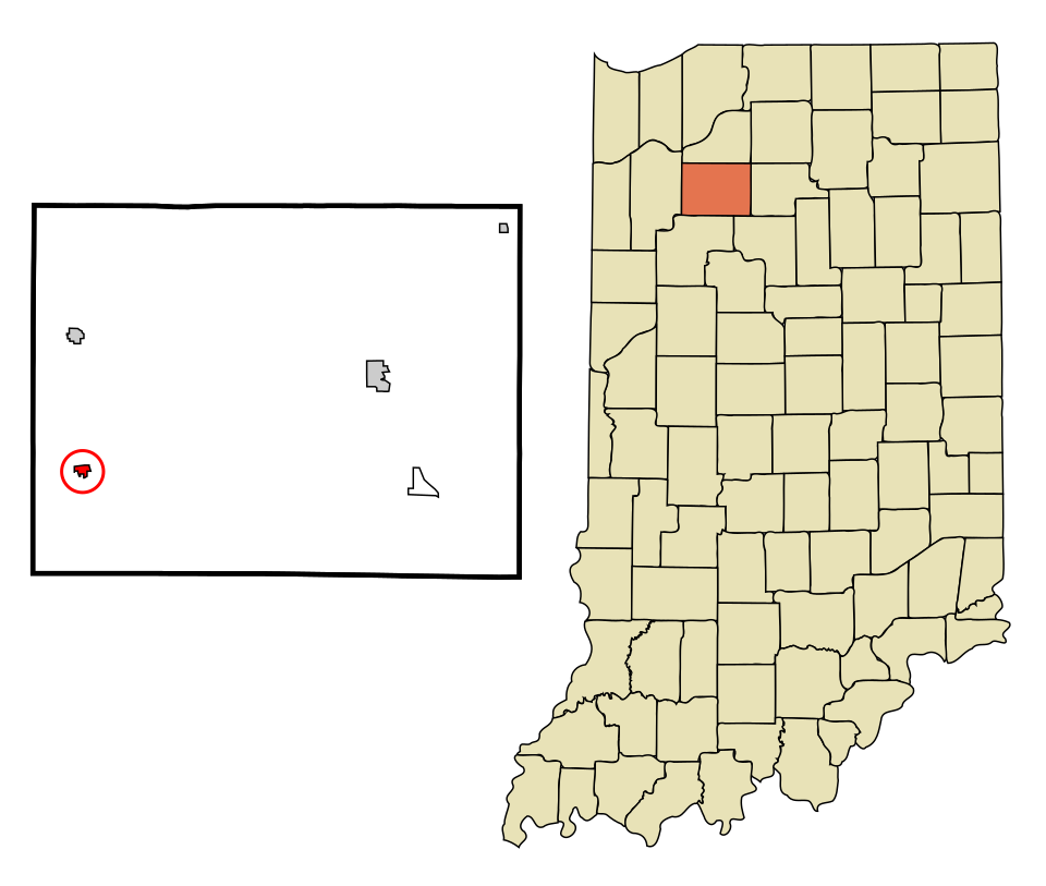 Locator map of Francesville