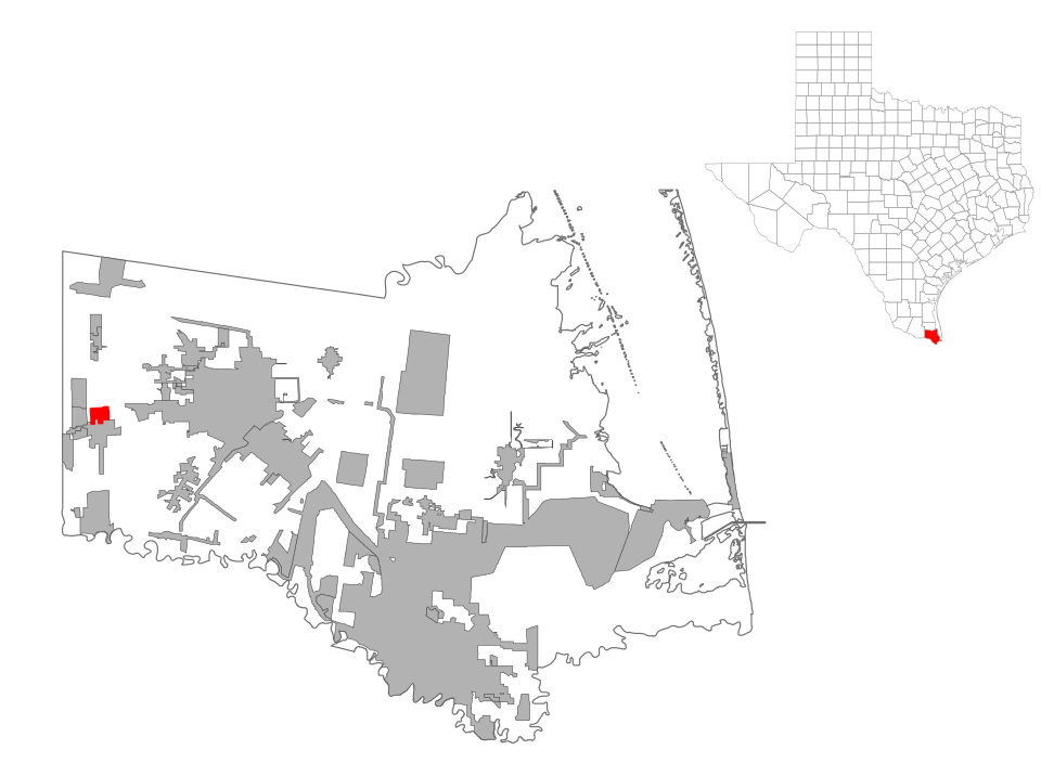 Locator map of La Feria North