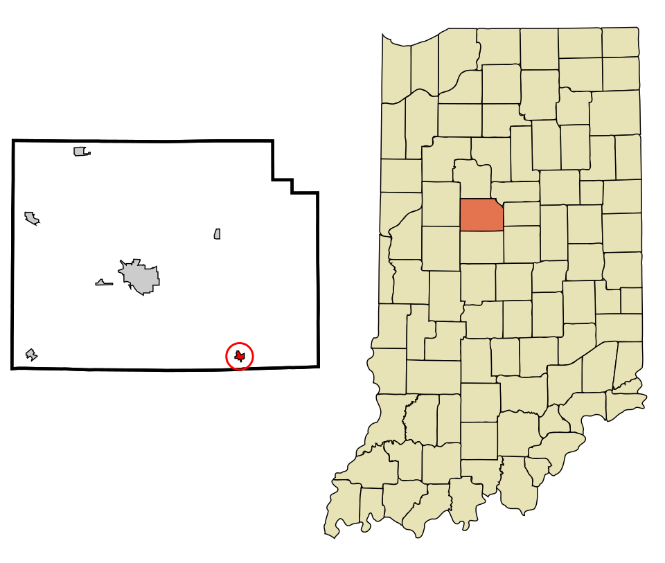 Locator map of Kirklin