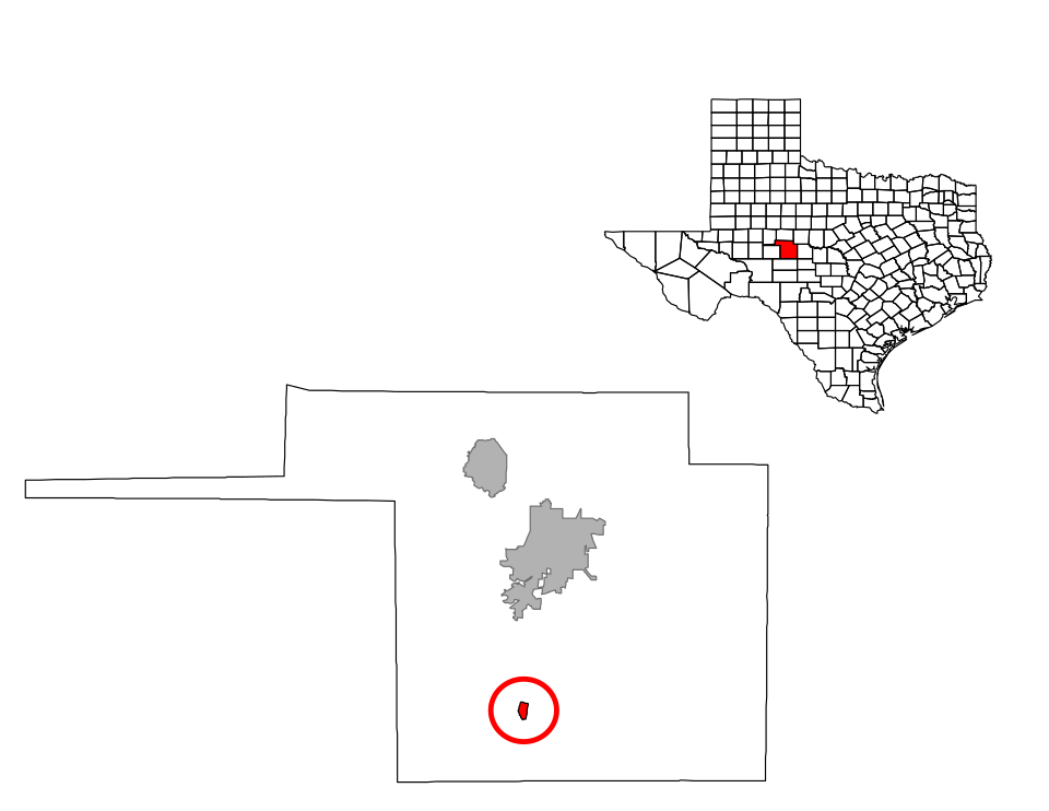 Locator map of Christoval