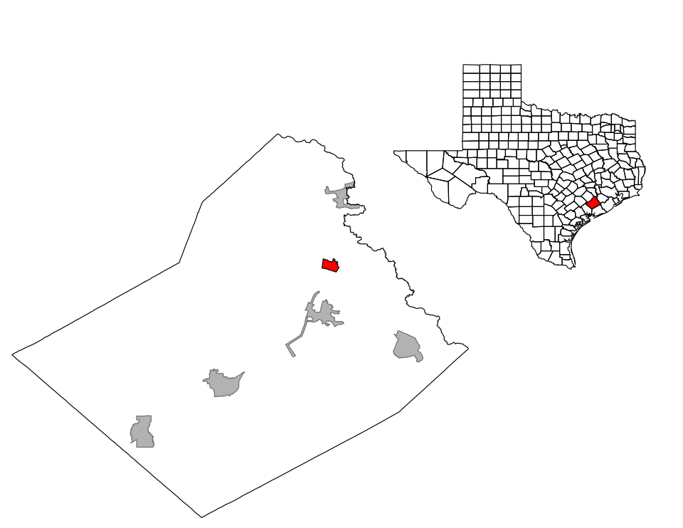 Locator map of Hungerford