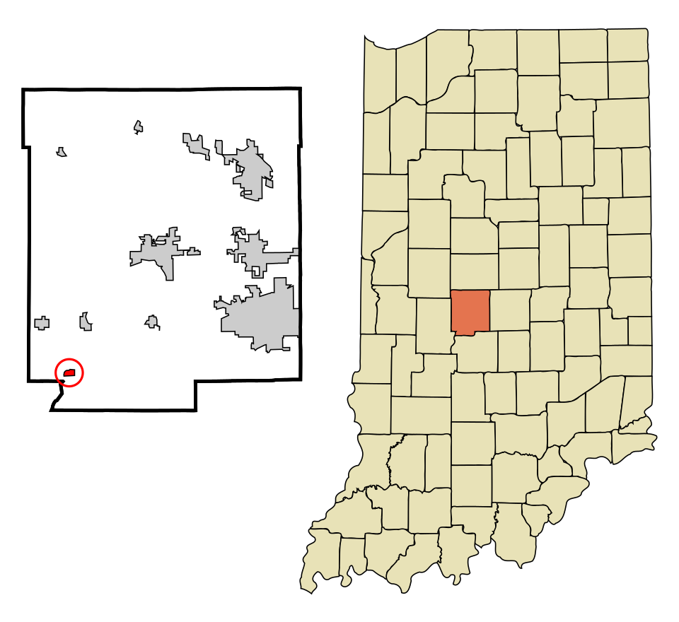 Locator map of Stilesville