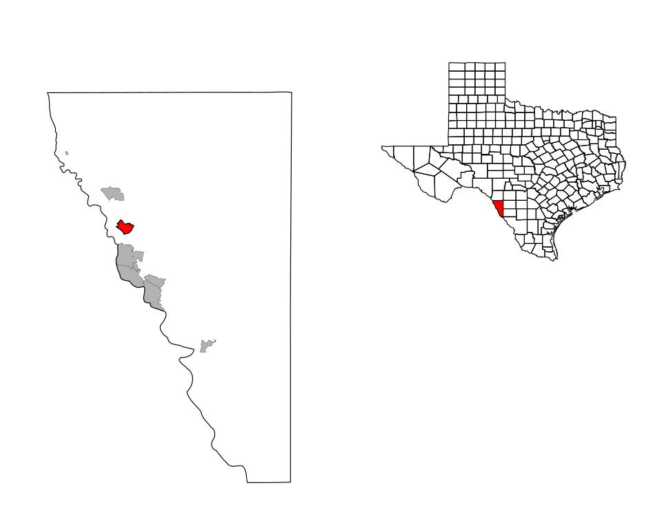 Locator map of Elm Creek