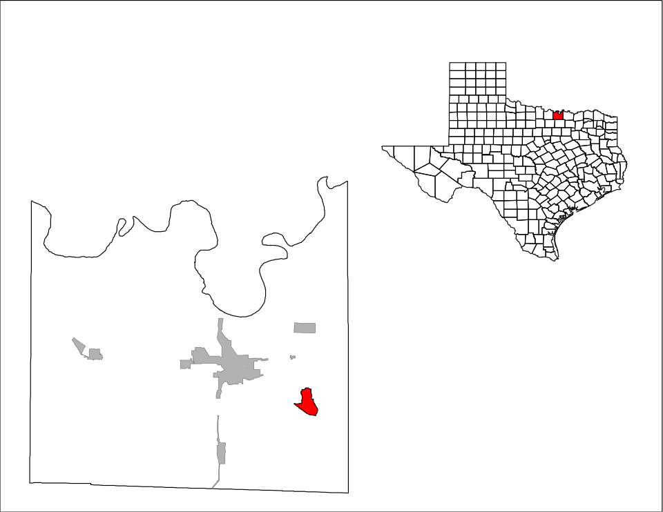 Locator map of Lake Kiowa