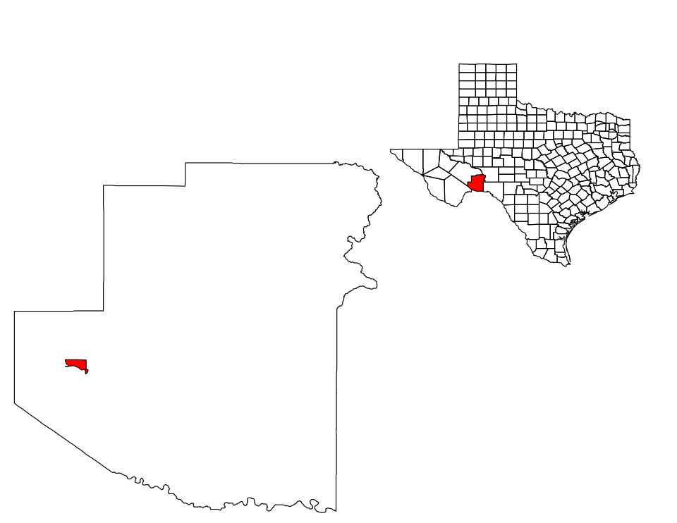 Locator map of Sanderson