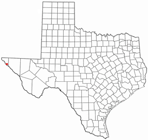 Locator map of Fabens