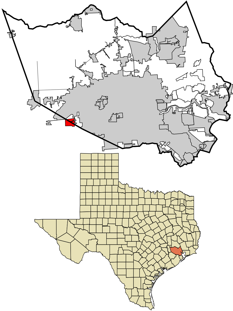 Map of Mission Bend