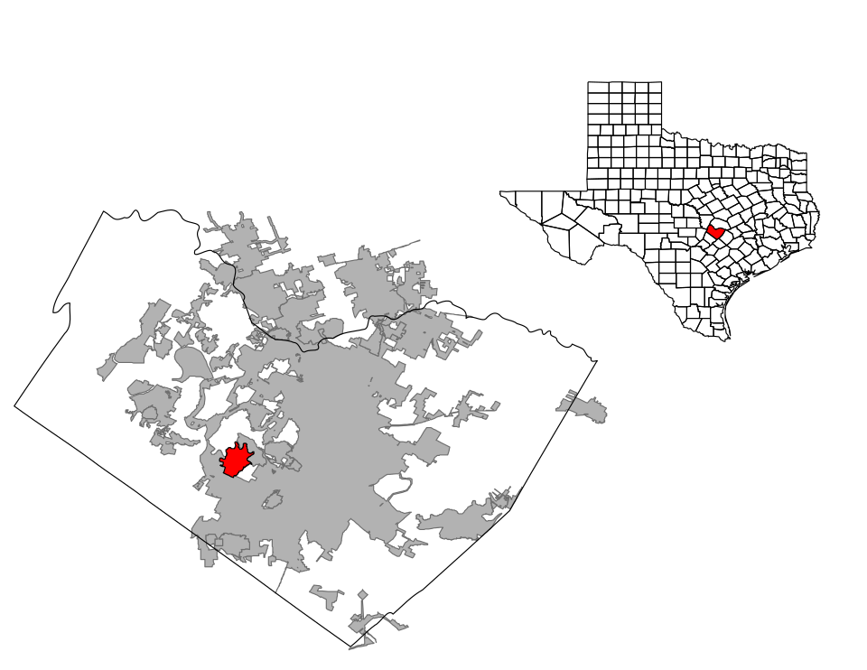 Locator map of Barton Creek
