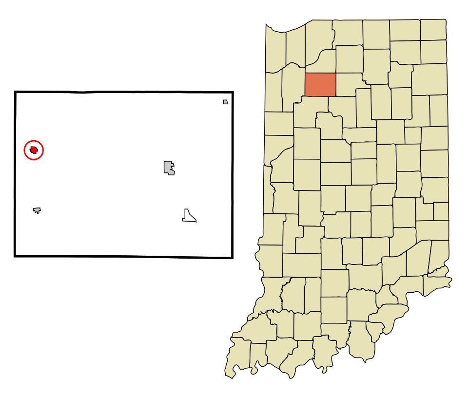 Locator map of Medaryville
