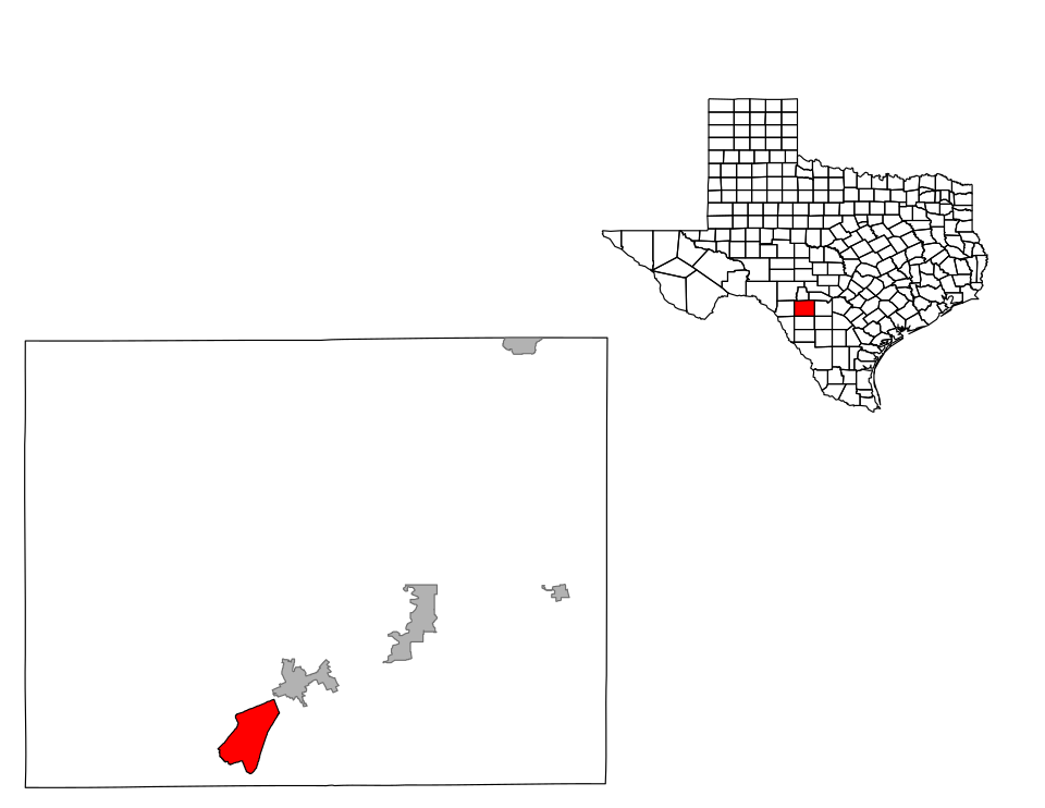 Locator map of Uvalde Estates