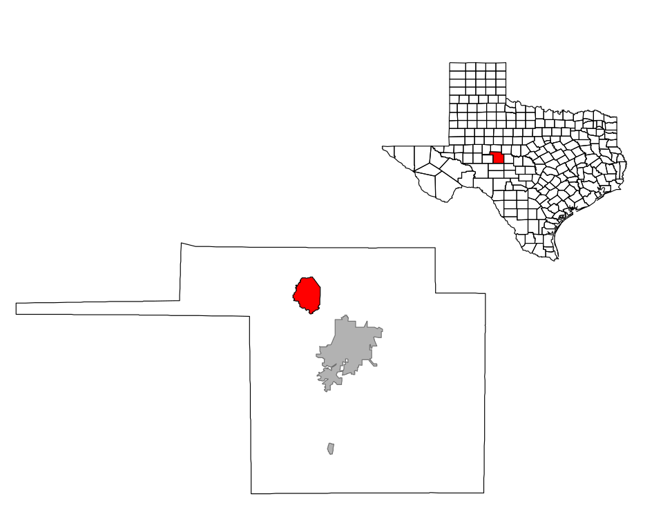 Locator map of Grape Creek