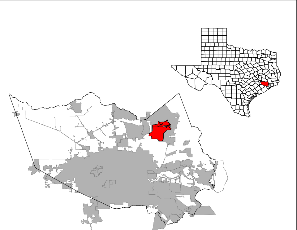 Locator map of Atascocita
