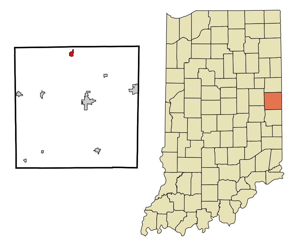Locator map of Ridgeville