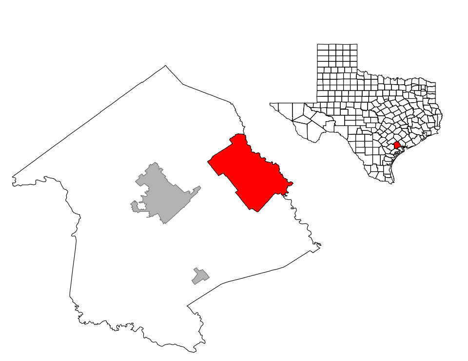 Locator map of Inez