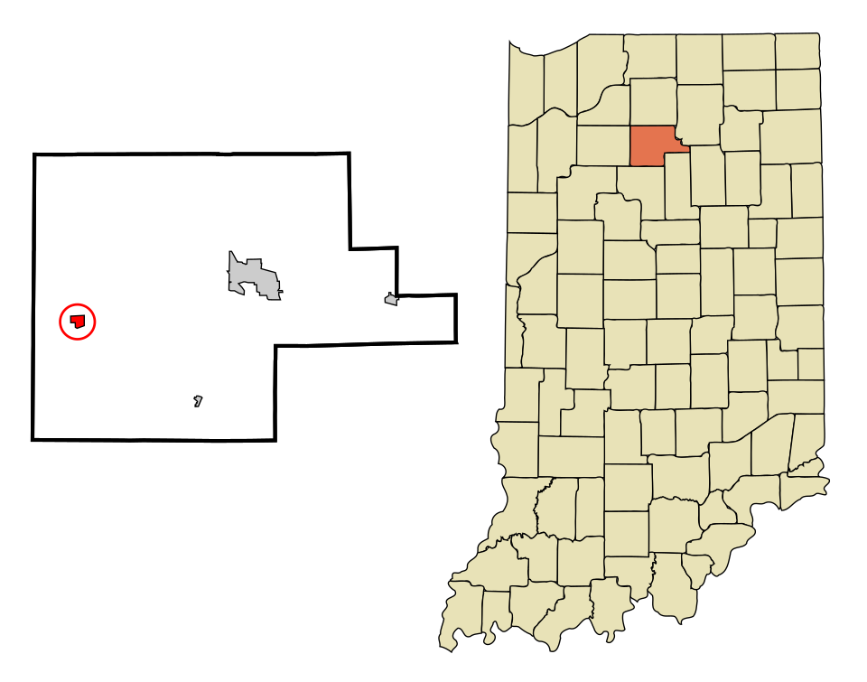 Locator map of Kewanna