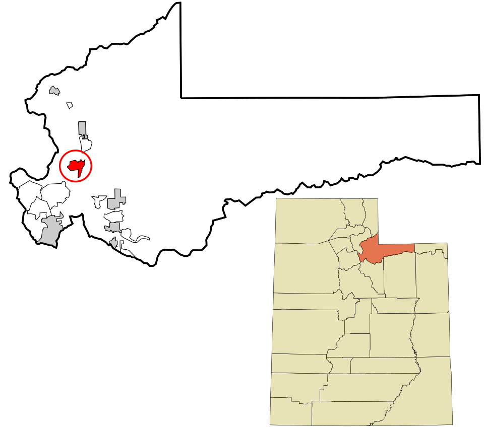 Locator map of Wanship