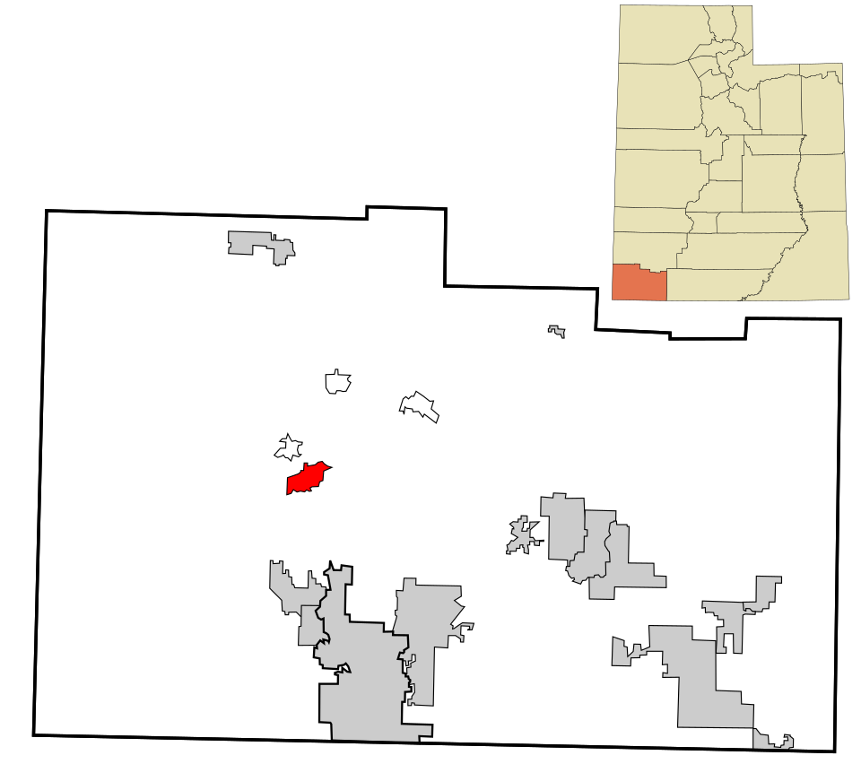 Locator map of Dammeron Valley