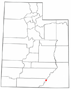 Locator map of Halls Crossing