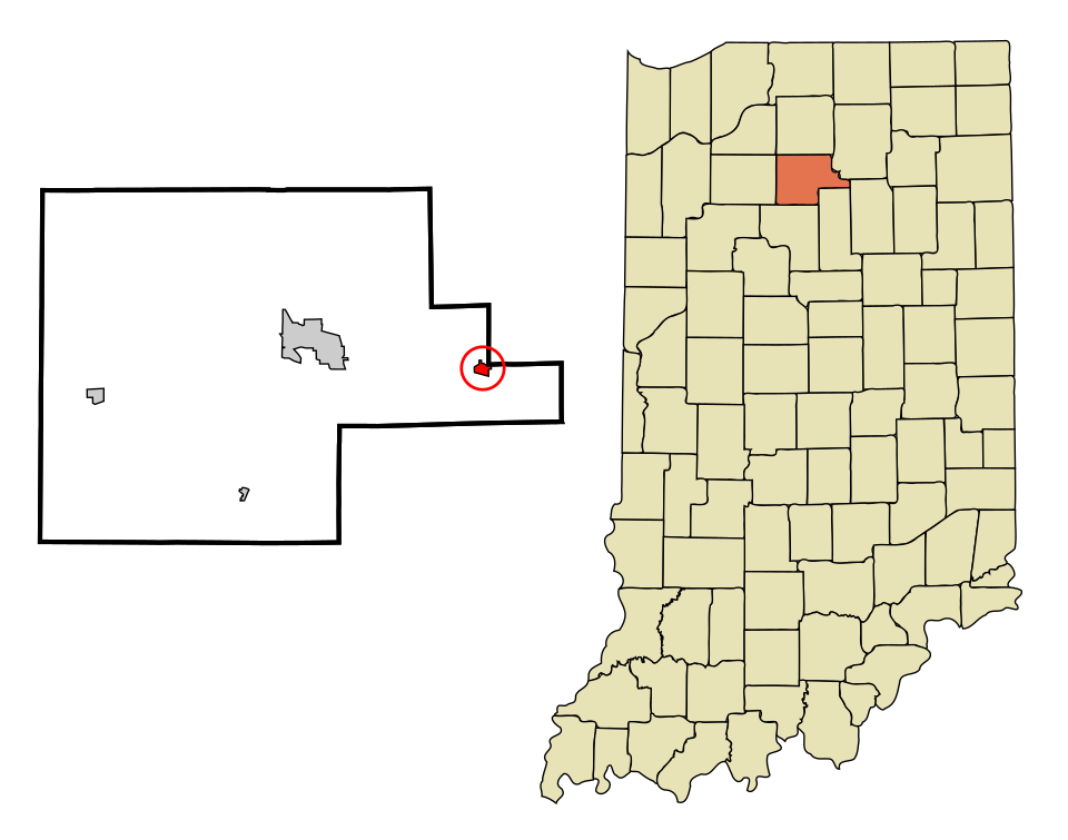 Locator map of Akron
