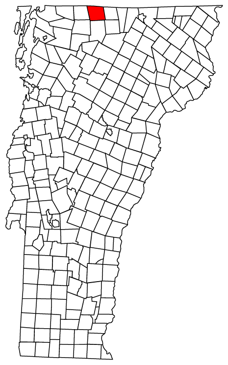 Locator map of Richford