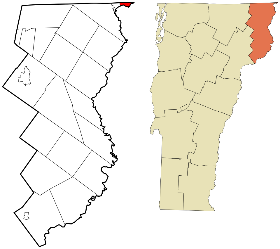 Locator map of Beecher Falls
