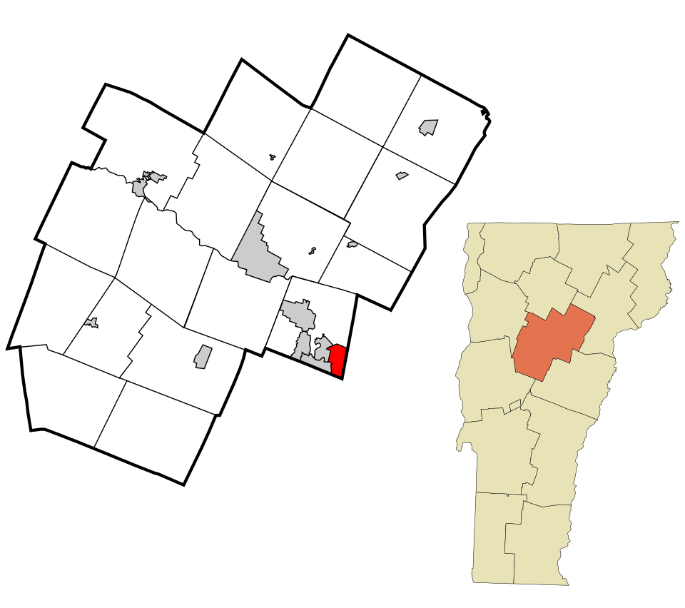 Locator map of East Barre