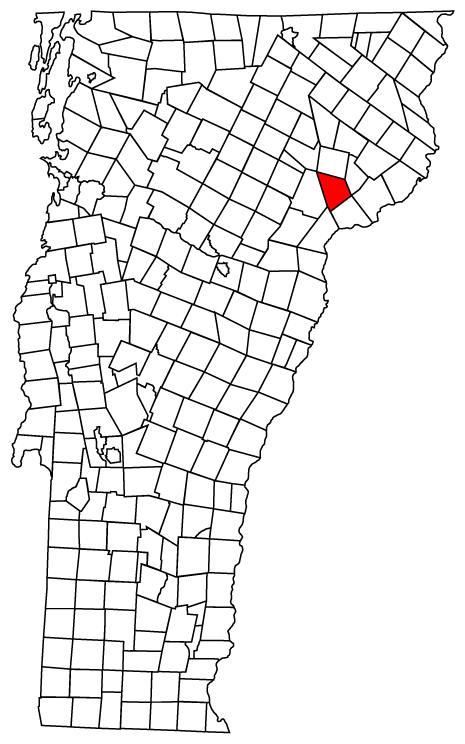 Locator map of St. Johnsbury
