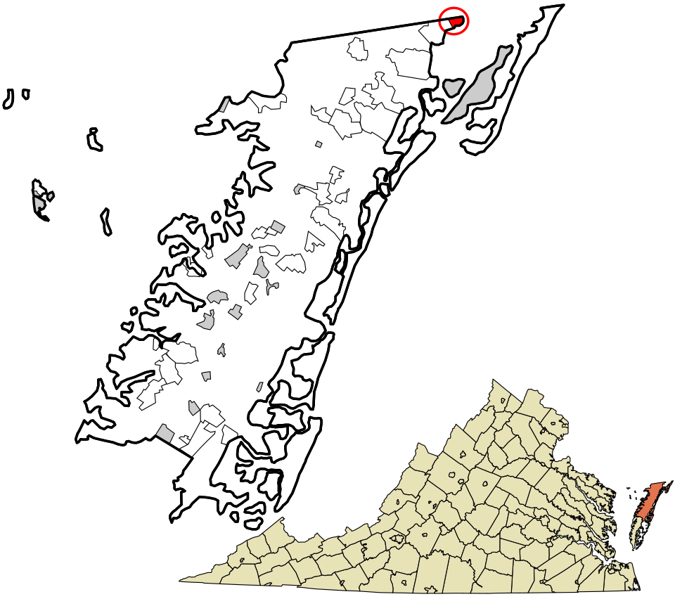 Locator map of Greenbackville