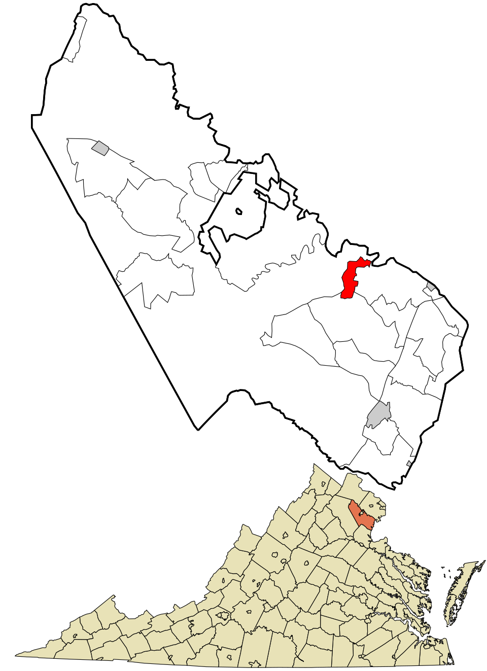Locator map of County Center