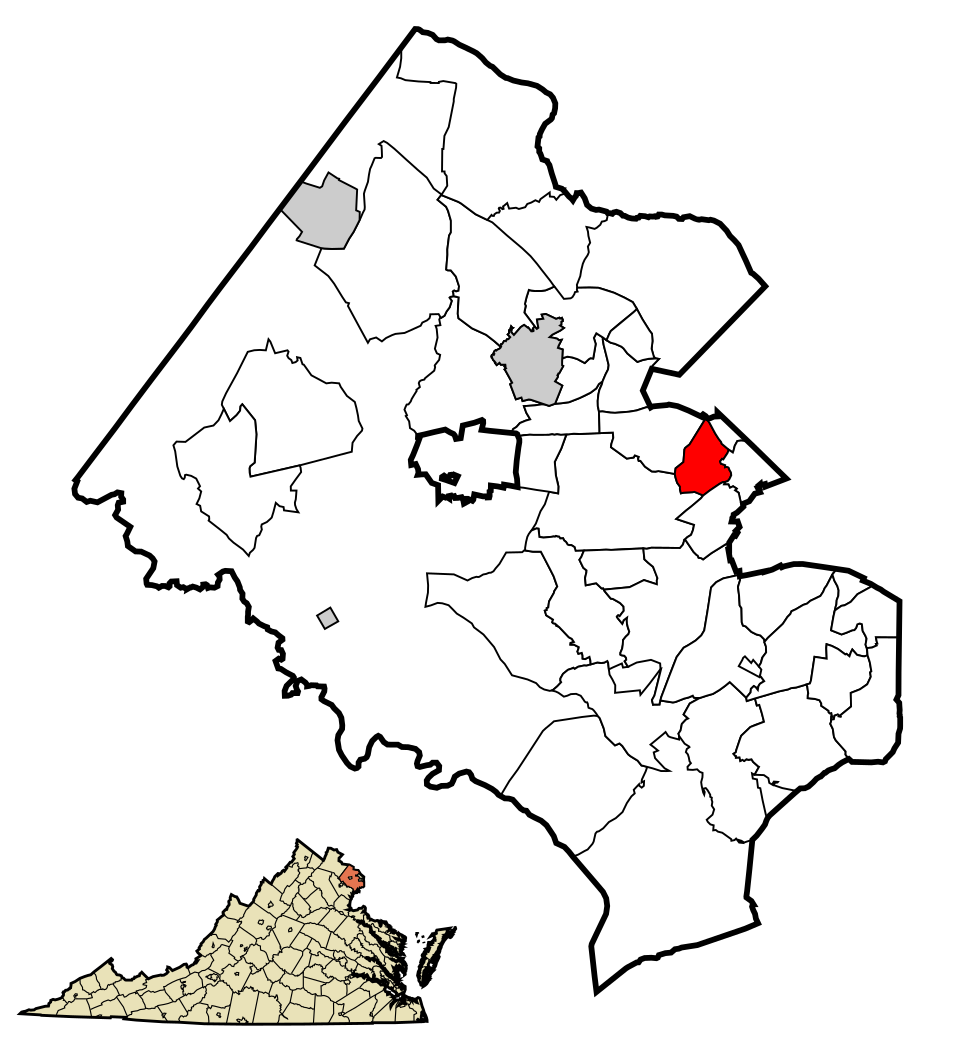 Locator map of Lake Barcroft