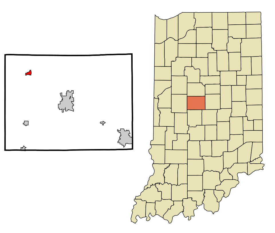 Locator map of Thorntown