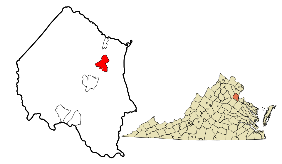 Locator map of Aquia Harbour