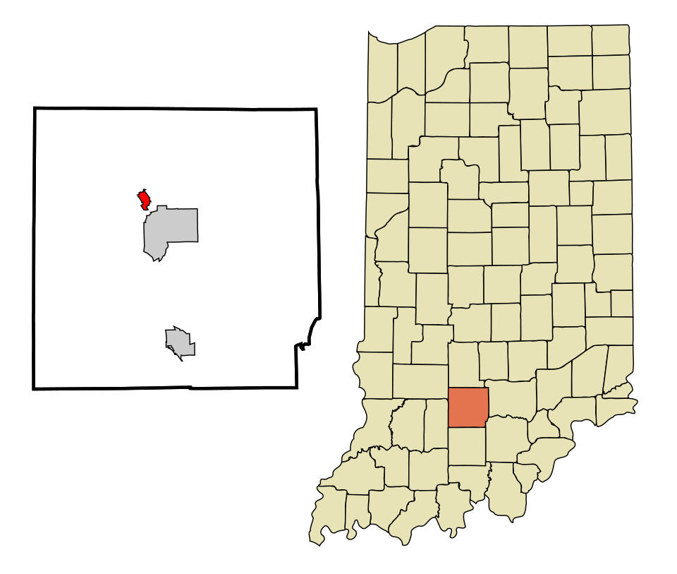 Locator map of Oolitic