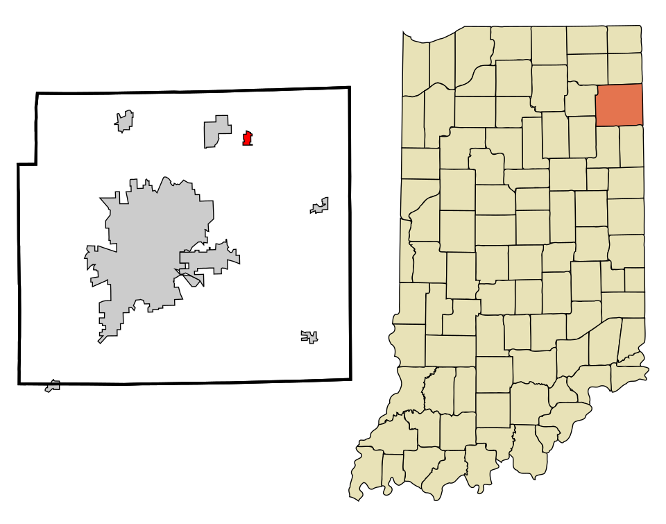 Locator map of Grabill