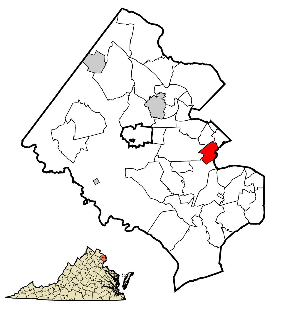 Locator map of Lincolnia