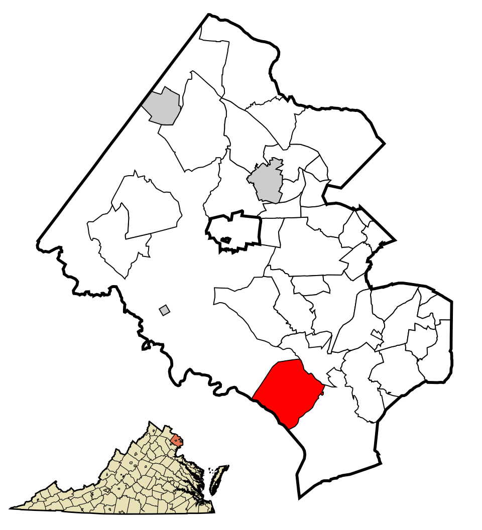 Locator map of Lorton