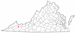 Locator map of Claypool Hill