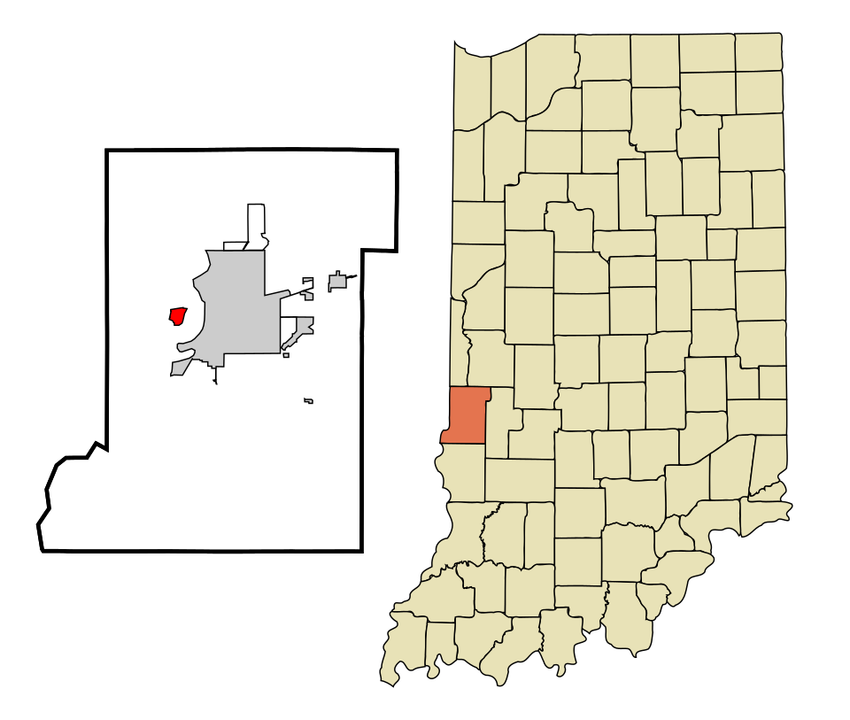 Locator map of West Terre Haute