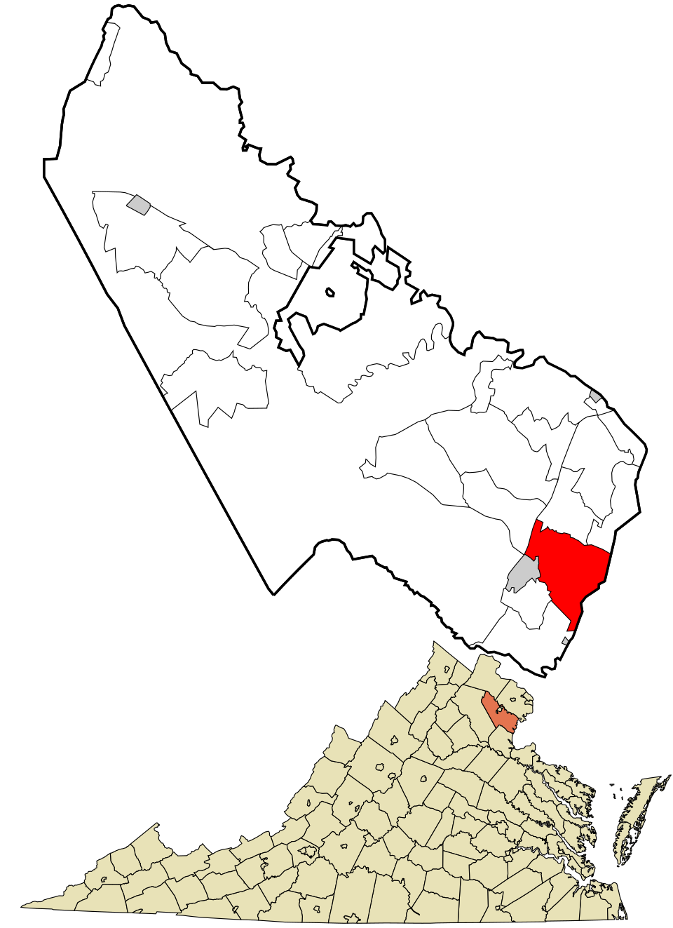 Locator map of Cherry Hill