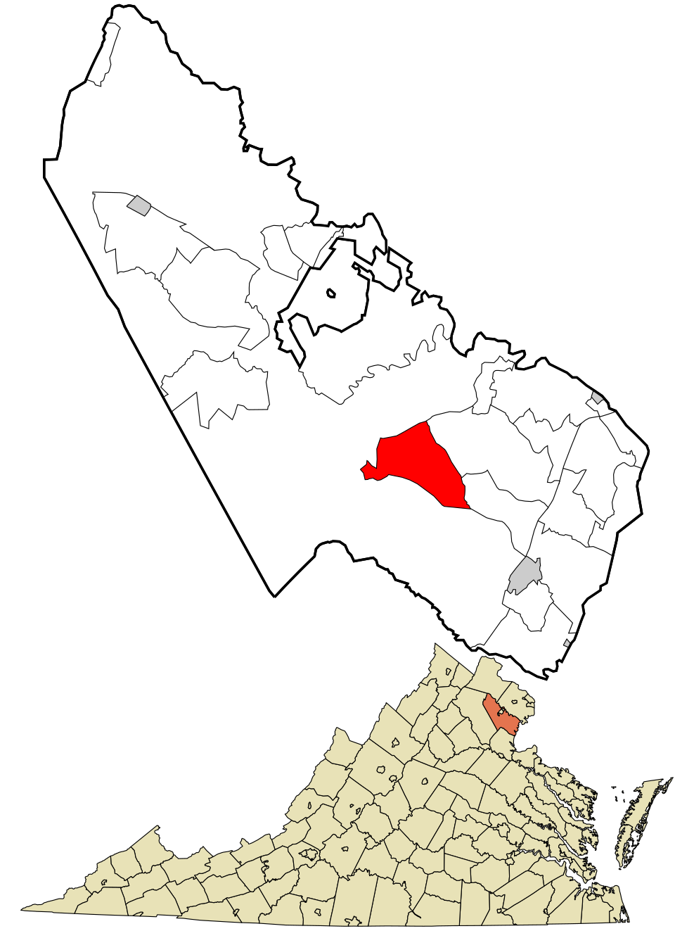 Locator map of Independent Hill