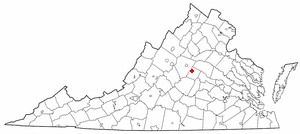 Locator map of Lake Monticello
